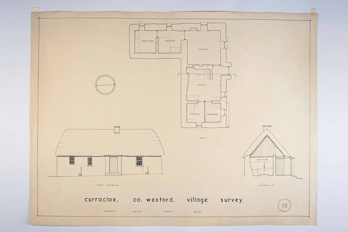 Irish Folklife Architectural Drawing Collection 09 - Curracloe, County Wexford